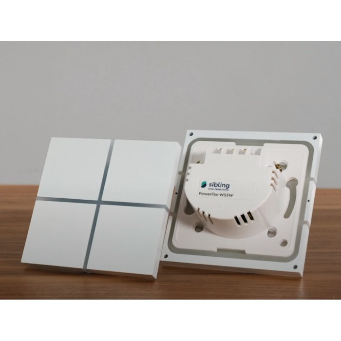 Детальное изображение товара "Умный люкс-выключатель (4 клавиши) Sibling Powerlite-WS4В" из каталога оборудования для видеонаблюдения