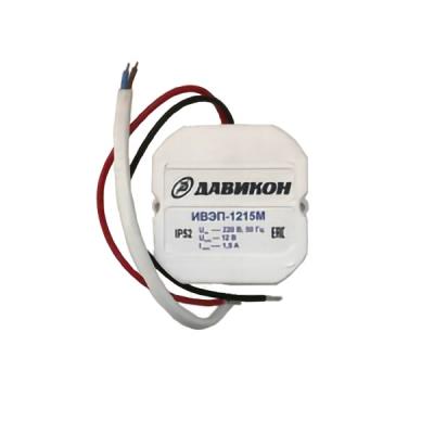 Блок питания 12В 1,5А Давикон ИВЭП-1215M для скрытой установки Блок питания 12В 1,5А Давикон ИВЭП-1215M для скрытой установки